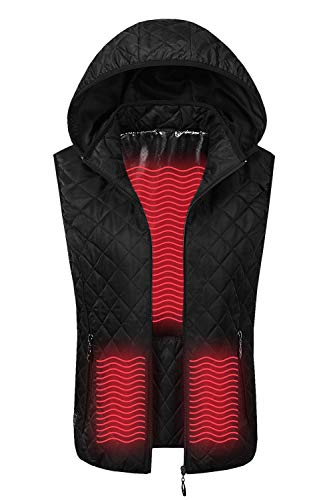 Heated Vest for Girls with Rechargeable Battery Pack Included - 7v Smart Warming Hooded Vest
